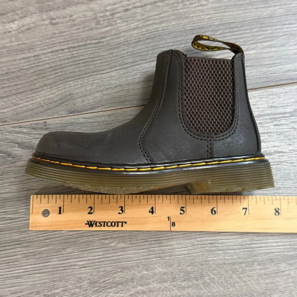 Dr Doc Martens Softy T Leather Chelsea Boot Size 9 Toddler Side Zip 2976